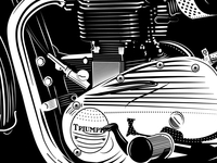 Triumph Bonneville Screen Print