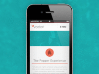 Vodori Mobile Navigation Menu