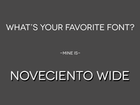 Favorite Font Playoff