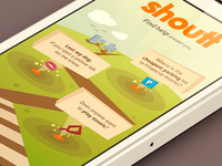 Shoutt app advert design
