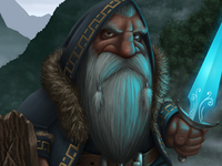 Thorin Oakenshield in the Misty Mountains