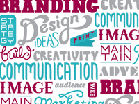 Lettering for promotional brochure