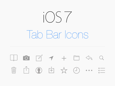 Download Vector Tab Icons iOS 7
