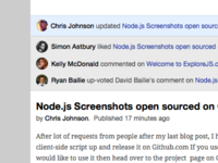 Social Blog Engine UI: Revision 1