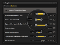 Sliders for Screener