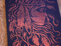 Burning Feather - Block Print