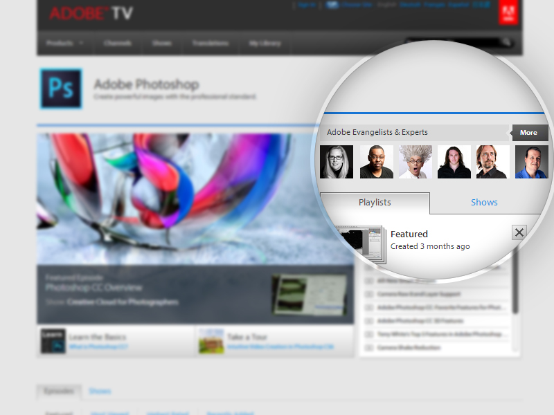 Dribbble optimized magnifier - PSD + Action - 800x600