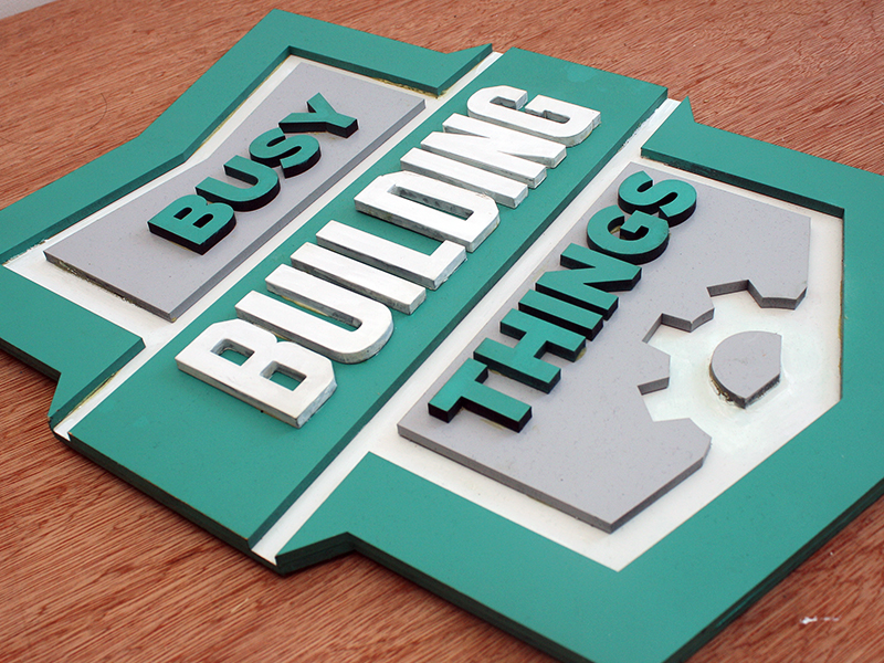 Woodcut Sign