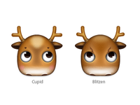 Zoom-eyed creatures pack 3 (Santa's reindeer)