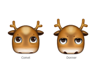 Zoom-eyed creatures pack 3 (Santa's reindeer)