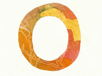 Watercolor "O"