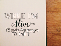 While I'm Alive