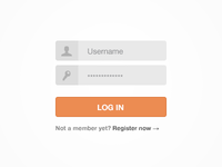 Flat UI Login Panel