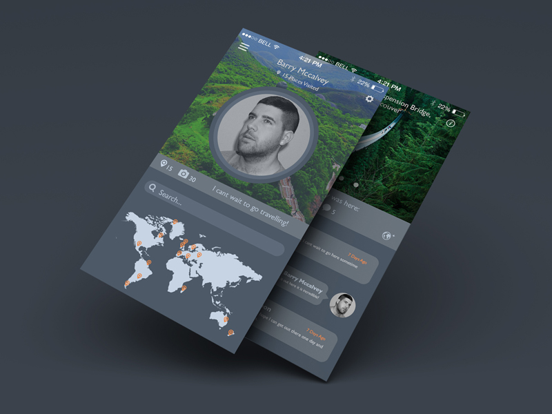 Places App Screens