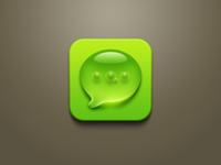 Droplet + air bubbles SMS icon [PSD available]