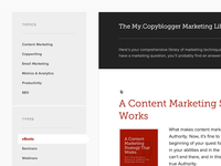 My.Copyblogger - UI
