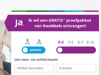Select gender and age