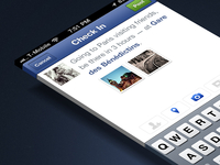 Facebook Checkin Screen