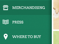 Green Textured Hamburger Menu