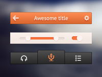 Small orange UI