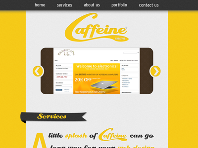  Design Creative on Dribbble   Caffeine Creative Web Design By Aaron Allen