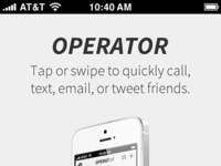 Operator Splash Page