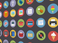 Flatties - Vector icon set