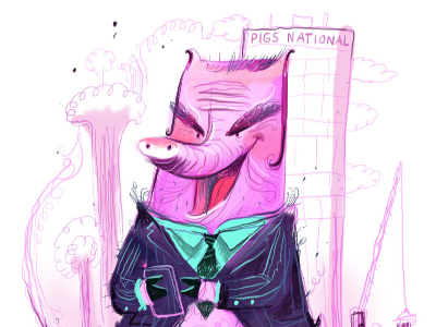 Mr. Pig succeeds at business.
