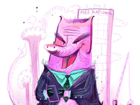 Mr. Pig succeeds at business.