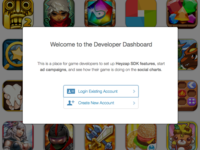 Developer Account Login / Signup