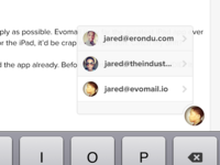 Switch between your sending account
