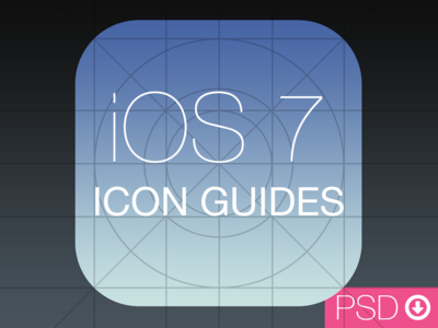 Download iOS 7 Icon Guides PSD