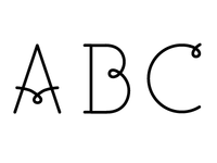 Typeface with a curl