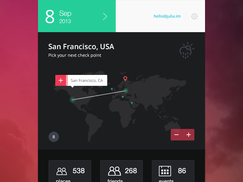 Travel widget concept