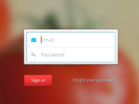 Login page