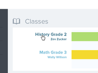 Class Dashboard View