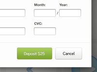 Deposit cash modal