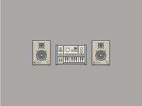 Synth And Speakers Icons
