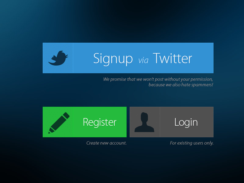 Free PSD - Metro style sign in form