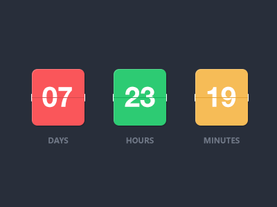 Flat Counter - PSD Template