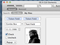 Mac OS X GUI Elements. Made in Sketch.
