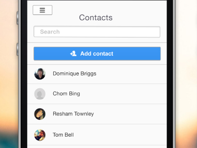 Contacts Page