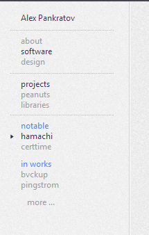 Menu-sectioned