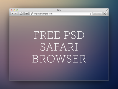 Download Safari Browser .psd template
