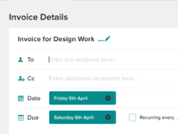 Client App Invoice Creation
