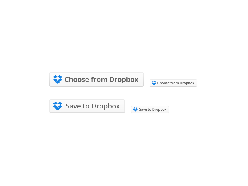 Dropbox Drop-ins Buttons