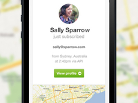 Subscriber Notifications Email (mobile version)