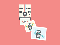 Polaroid robot dance