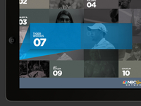 iPad UI for NBC Sports Network 2