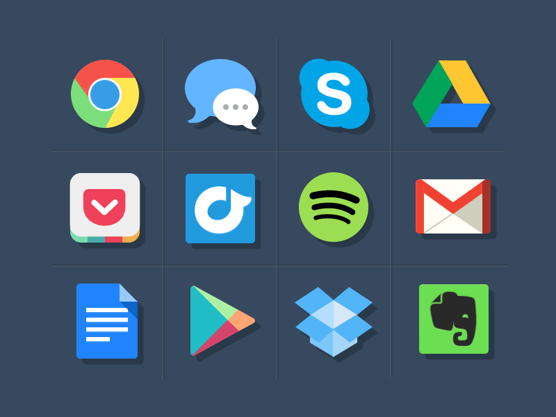 Colorful Icons (Animated)